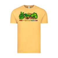 Vintage Mustard peace love st patty's day Vintage Tee - Artiststas