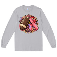 Moon Dust breast cancer ribbon and american football Long Sleeve Tee - MaliasSmallBusiness