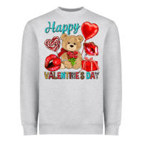 Heather Grey happy valentines day Heavyweight Sweatshirt - NancyCooperArtShop