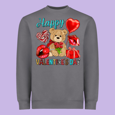 Happy Valentines Day Heavyweight Sweatshirt Designed By Nancycooperartshop