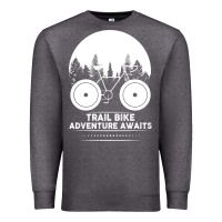 Charcoal Heather Trail Bike Adventure Awaits Premium Sweatshirt - Bettercallsaul