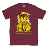 Burgundy they never fight alone yellow ribbon with boxing g Classic Tee - NancyCooperArtShop
