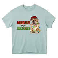 Arona merry and bright english bulldog Heavy Core Tee - RanaPortraitStore