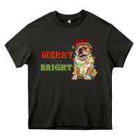 Asphalt merry and bright english bulldog Heavy Core Tee - RanaPortraitStore