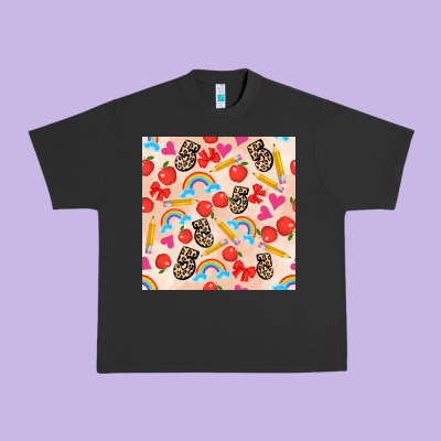 Back To School Seamless Pattern 5 (3600x3600) Urban Heavy Tee Designed By Adodesignshop