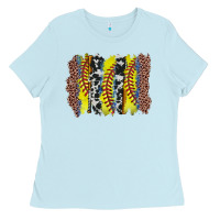Baby Blue softball brushstroke Ladies Tee - Zillion Design Studio