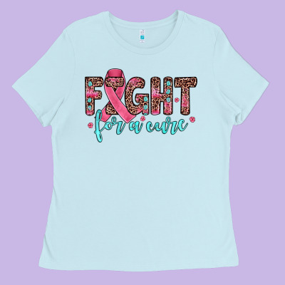 Fight For A Cure Ladies Tee Designed By Jahusdesignshop