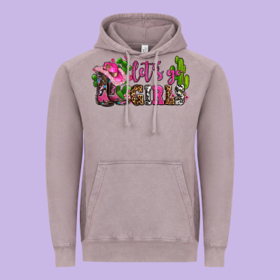Lets Go Girls With Boots And Hats Vintage Hoodie Designed By Adodesignshop