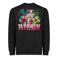Black he is risen cross easter Heavyweight Sweatshirt - BarkalooDesign