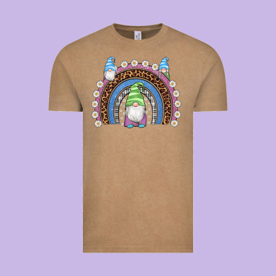 Easter Gnome Rainbow Vintage Tee Designed By Artiststas