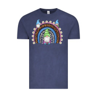 Vintage Denim easter gnome rainbow Vintage Tee - Artiststas