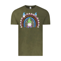 Vintage Olive easter gnome rainbow Vintage Tee - Artiststas