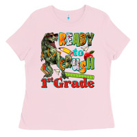 Bubblegum Pink ready to crush first grade Ladies Tee - texasbilliewilder