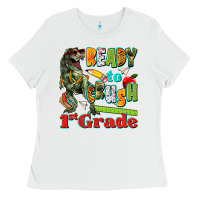 White ready to crush first grade Ladies Tee - texasbilliewilder