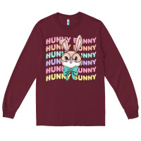 Burgundy hunny bunny Long Sleeve Tee - MaliasSmallBusiness