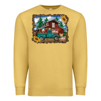 Antique Gold western barn with farm animals Premium Sweatshirt - RanaPortraitStore