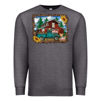 Charcoal Heather western barn with farm animals Premium Sweatshirt - RanaPortraitStore
