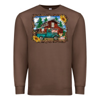 Chestnut western barn with farm animals Premium Sweatshirt - RanaPortraitStore