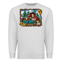 Dove Grey western barn with farm animals Premium Sweatshirt - RanaPortraitStore