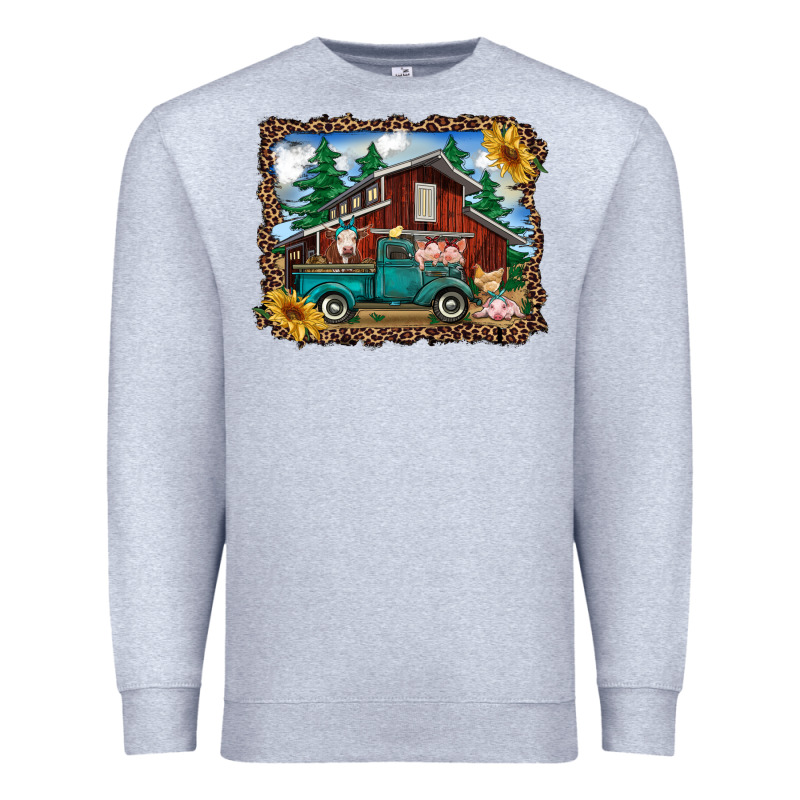 Western Barn With Farm Animals Premium Sweatshirt by RanaPortraitStore | Teevron