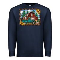 Navy western barn with farm animals Premium Sweatshirt - RanaPortraitStore