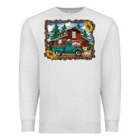 Oatmeal Heather western barn with farm animals Premium Sweatshirt - RanaPortraitStore