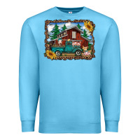 Ocean Blue western barn with farm animals Premium Sweatshirt - RanaPortraitStore