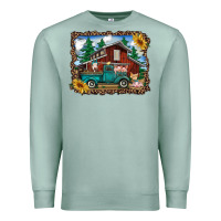 Seafoam western barn with farm animals Premium Sweatshirt - RanaPortraitStore