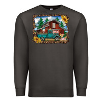 Smoke western barn with farm animals Premium Sweatshirt - RanaPortraitStore