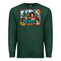 Sports Green western barn with farm animals Premium Sweatshirt - RanaPortraitStore
