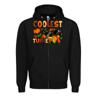Black coolest turkey in town Zipper Hoodie - MaliasSmallBusiness