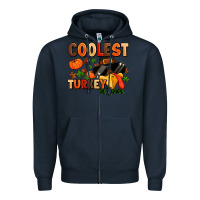 Navy coolest turkey in town Zipper Hoodie - MaliasSmallBusiness