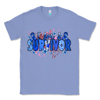 Colony Blue I am a survivor Colon Cancer blue ribbon Classic Tee - NancyCooperArtShop