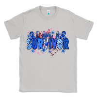 Moon Dust I am a survivor Colon Cancer blue ribbon Classic Tee - NancyCooperArtShop