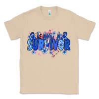 I Am A Survivor Colon Cancer Blue Ribbon Classic Tee | Teevron