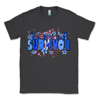 Smoke I am a survivor Colon Cancer blue ribbon Classic Tee - NancyCooperArtShop