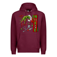 Burgundy Christmas Character Premium Hoodie - NancyCooperArtShop