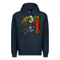 Navy Christmas Character Premium Hoodie - NancyCooperArtShop
