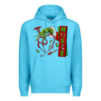 Ocean Blue Christmas Character Premium Hoodie - NancyCooperArtShop