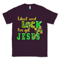 Plum i dont need luck i have got jesus Classic Tee - AdoDesignShop