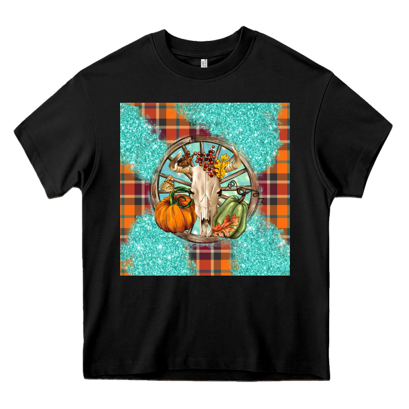 Fall Bull Skull Heavy Core Tee by BarkalooDesign | Teevron
