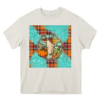 Cream fall bull skull Heavy Core Tee - BarkalooDesign