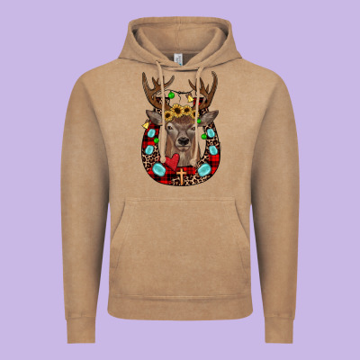 Christmas Horseshoe Vintage Hoodie Designed By Jahusdesignshop