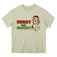 Mossy merry and bright beagle Heavy Core Tee - RanaPortraitStore