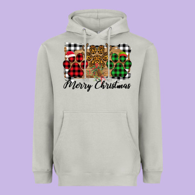 Merry Christmas Paws Heavyweight Hoodie Designed By Bettercallsaul