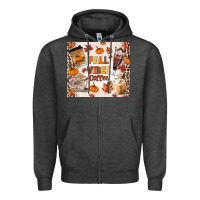 Charcoal Heather fall vibes coffee Zipper Hoodie - MaliasSmallBusiness