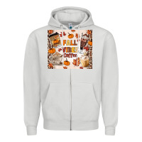 Dove Grey fall vibes coffee Zipper Hoodie - MaliasSmallBusiness
