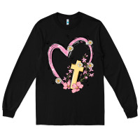 Black heart cross Long Sleeve Tee - MaliasSmallBusiness