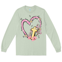 Matcha heart cross Long Sleeve Tee - MaliasSmallBusiness