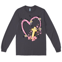 Smoke heart cross Long Sleeve Tee - MaliasSmallBusiness